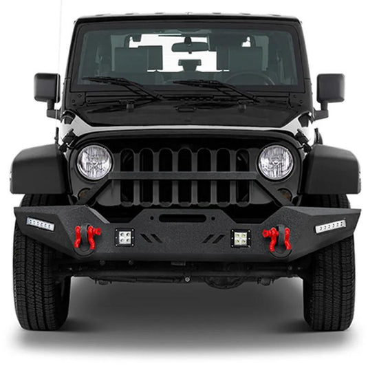 Front Bumper /LED Lights Fits 07-24 Jeep Wrangler JK