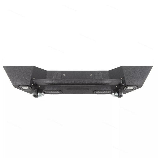 Front Bumper W/ D-Rings & Led Lights Winch Plate For 87-06 Jeep Wrangler YJ