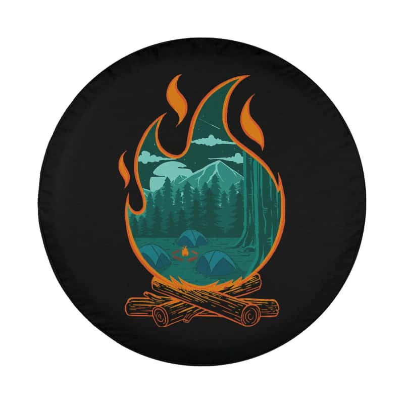 Load image into Gallery viewer, Campfire Adventure Camping Spare Tire Cover Thickening Leather Universal
