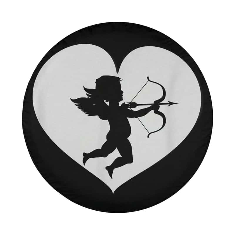 Load image into Gallery viewer, Cupid Heart Red Valentine&#39;s Day Kids Spare Tire Cover Thickening Leather Universal
