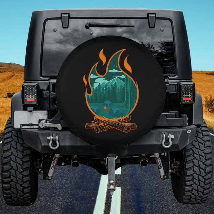 Campfire Adventure Camping Spare Tire Cover Thickening Leather Universal