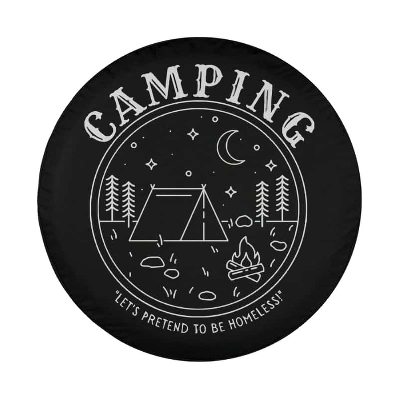 Load image into Gallery viewer, Camping - Let&#39;s Pretend to be Homeless! Spare Tire Cover Thickening Leather Universal
