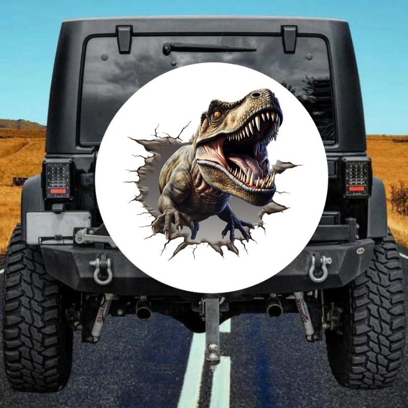 Load image into Gallery viewer, 3D Dinosaur 4 Spare Tire Cover
