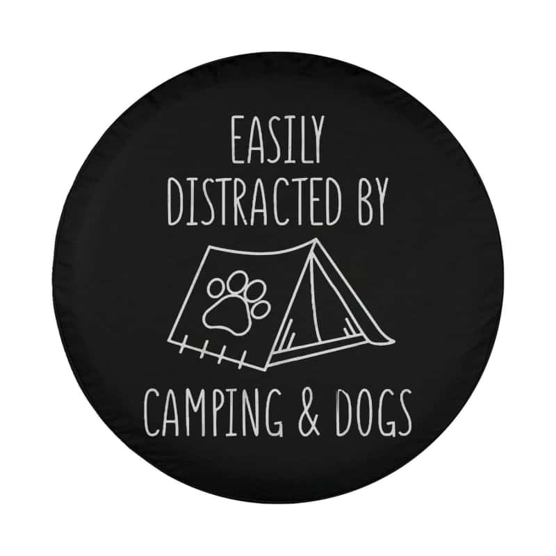 Load image into Gallery viewer, Camping And Dogs Spare Tire Cover Thickening Leather Universal
