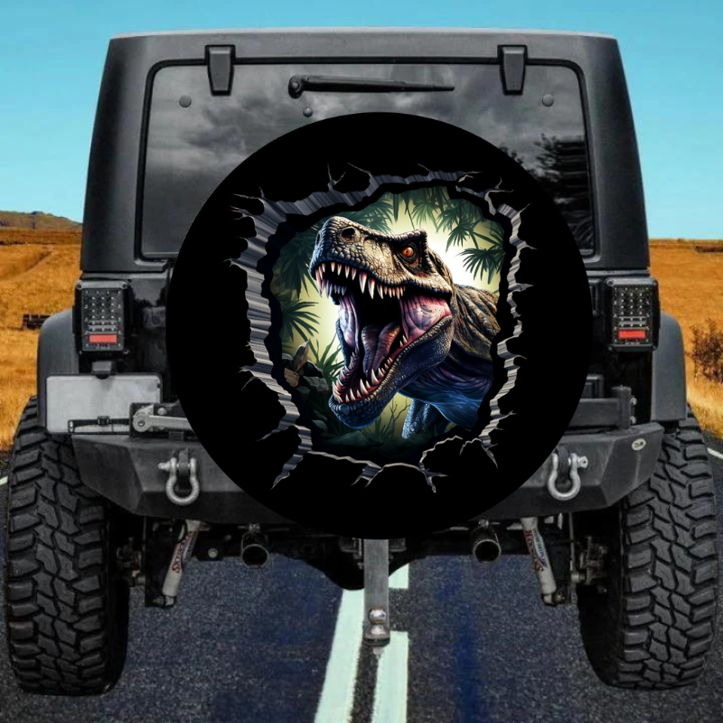 Load image into Gallery viewer, 3D Dinosaur 15 Spare Tire Cover
