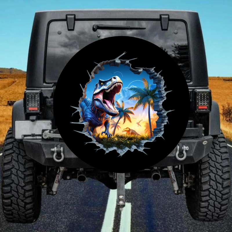 Load image into Gallery viewer, 3D Dinosaur 12 Spare Tire Cover
