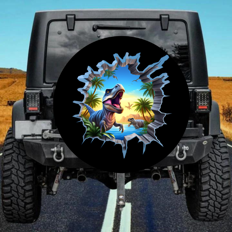 Load image into Gallery viewer, 3D Dinosaur 7 Spare Tire Cover
