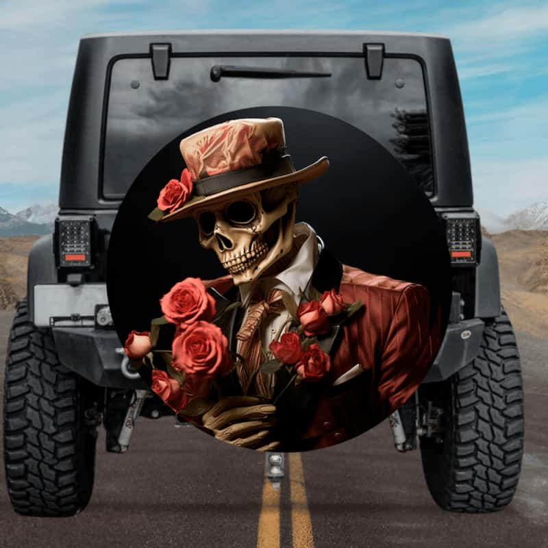 Load image into Gallery viewer, New skull design spare tire cover thickened leather universal - Rose Gentleman
