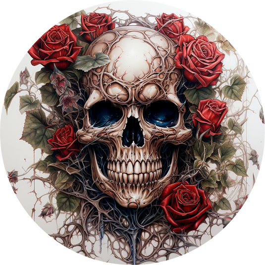 New skull design spare tire cover thickened leather universal - Rose Skull