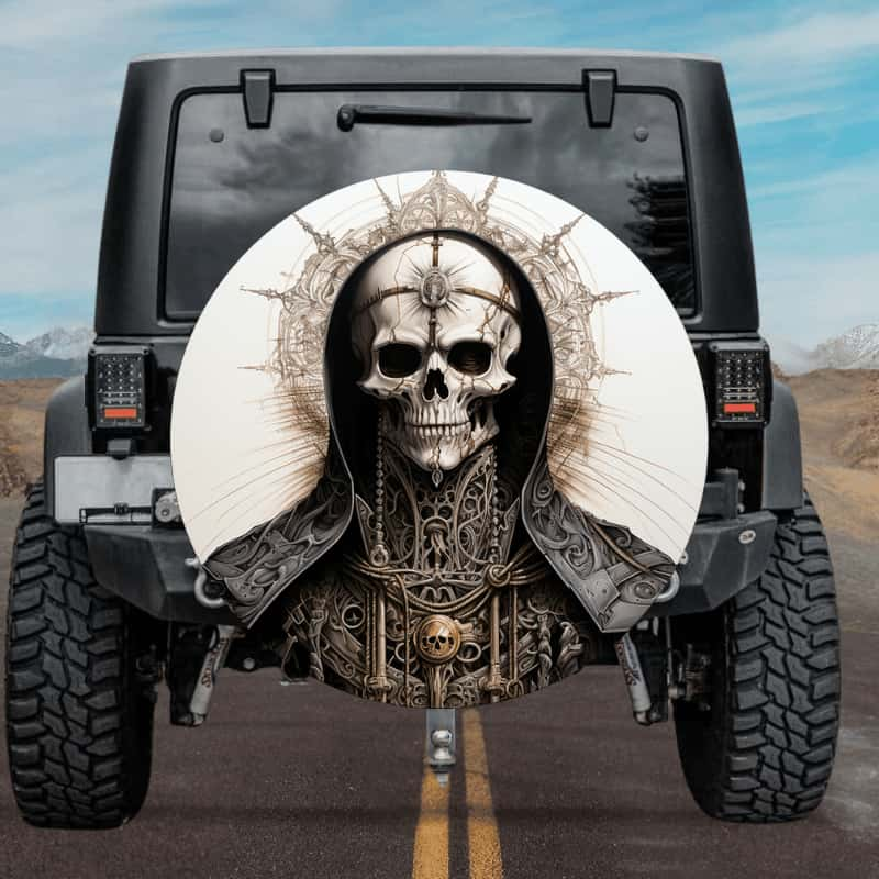 Load image into Gallery viewer, New skull design spare tire cover thickened leather universal - Skeleton Bishop
