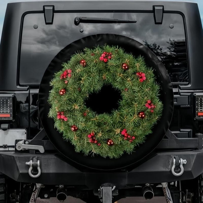 Christmas Wreath Spare Tire Cover-IV