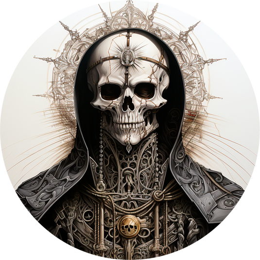 New skull design spare tire cover thickened leather universal - Skeleton Bishop