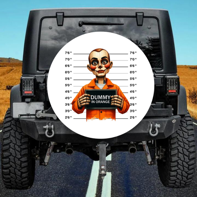 DUMMY IN ORANGE spare tire cover thickened leather universal