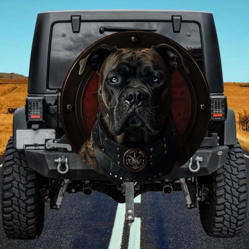 Load image into Gallery viewer, American Flag Dog 11 Spare Tire Cover
