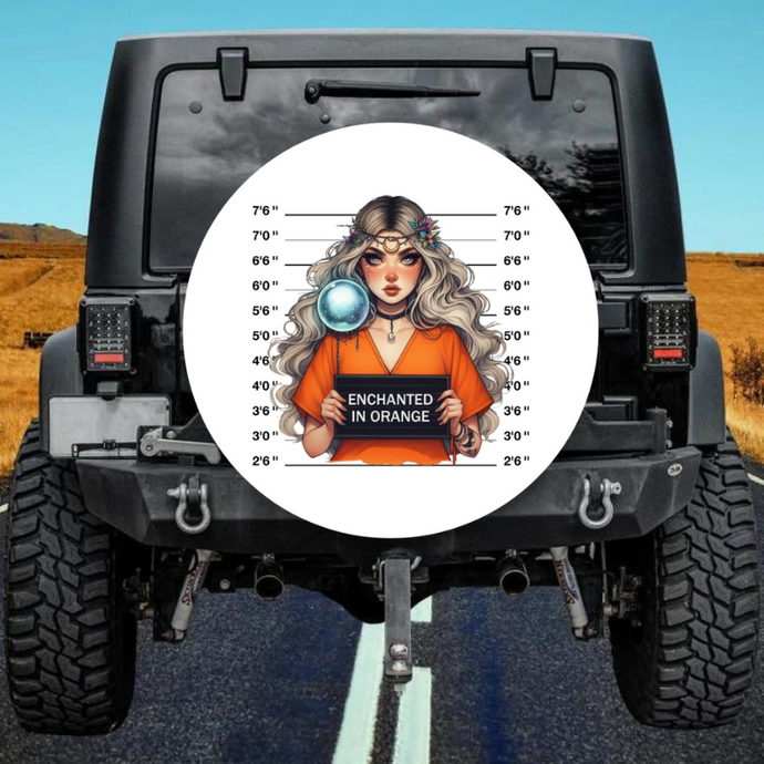 ENCHANTED IN ORANGE spare tire cover thickened leather universal