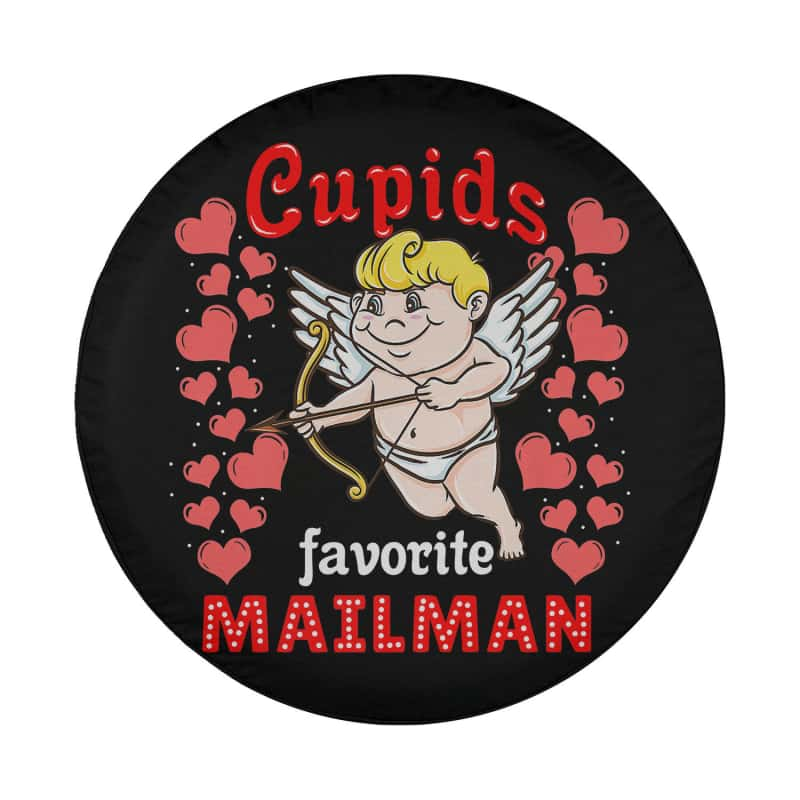 Load image into Gallery viewer, Cupids Favorite Mailman Valentine Day Spare Tire Cover Thickening Leather Universal
