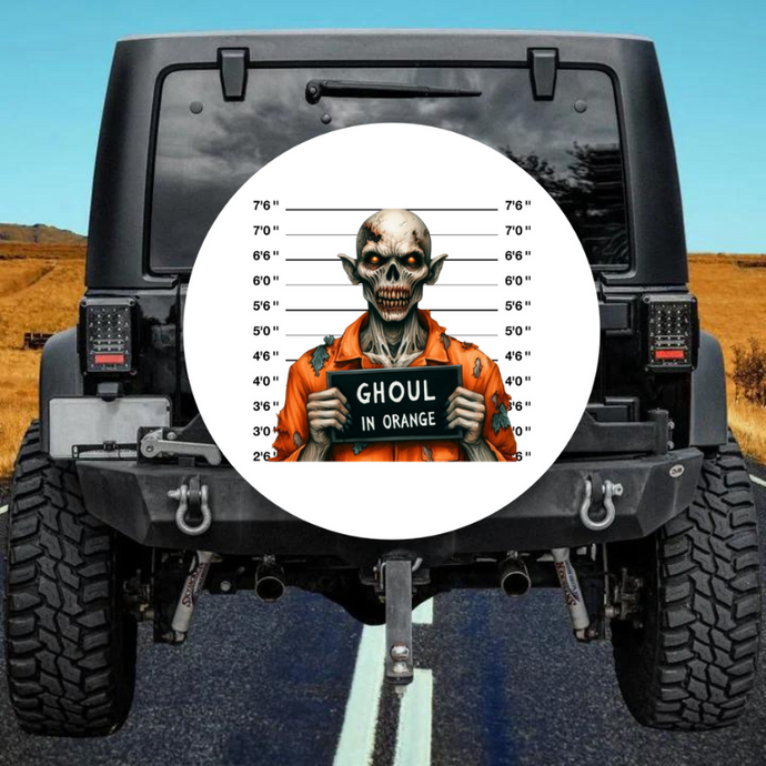 GHOUL IN ORANGE spare tire cover thickened leather universal