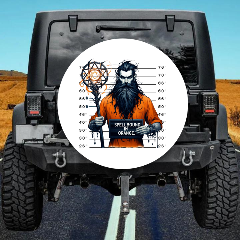 Load image into Gallery viewer, SPELLBOUND IN ORANGE spare tire cover thickened leather universal
