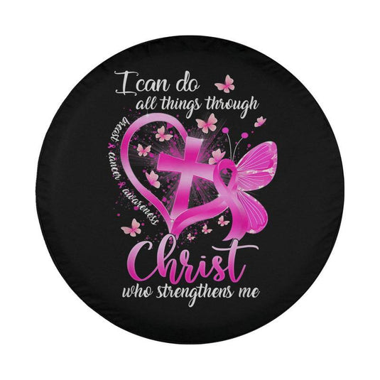 I Can Do All Things Through Christ Who Strengthens Me Spare Tire Cover Thickening Leather Universal