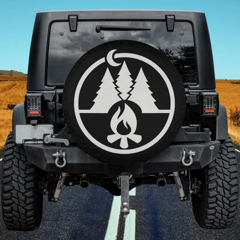 Load image into Gallery viewer, Camping woods Spare Tire Cover Thickening Leather Universal
