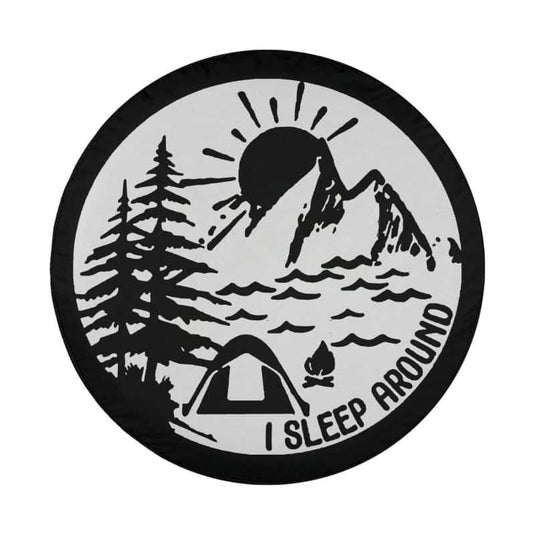 I Sleep Around Camping Spare Tire Cover Thickening Leather Universal