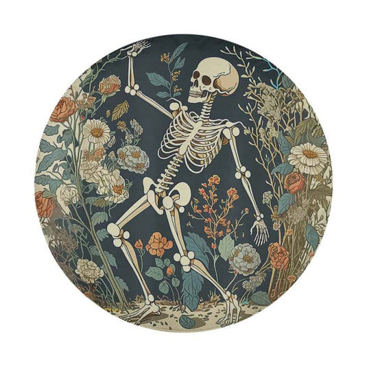 Cute Cottagecore Floral Skeleton Aesthetic Women Graphic Spare Tire Cover Thickening Leather Universal