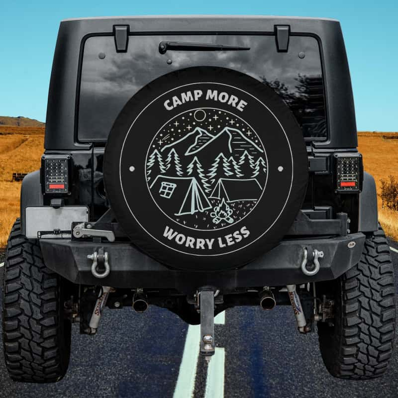 Load image into Gallery viewer, Camp More Worry Less Camping Spare Tire Cover Thickening Leather Universal
