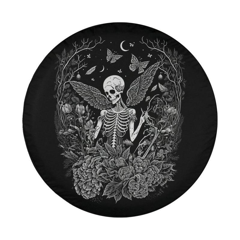 Load image into Gallery viewer, Cute Fairycore Floral Skeleton Aesthetic Girls Spare Tire Cover Thickening Leather Universal
