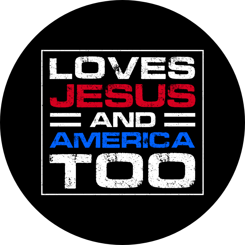 Load image into Gallery viewer, LOVES JESUS AND AMERICA spare tire cover thickened leather universal
