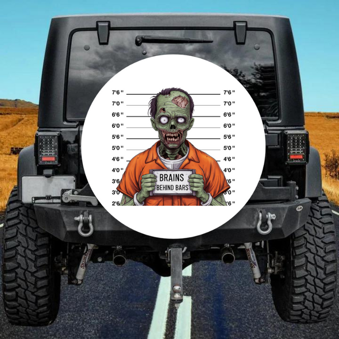 BRAINS BEHIND BARS spare tire cover thickened leather universal