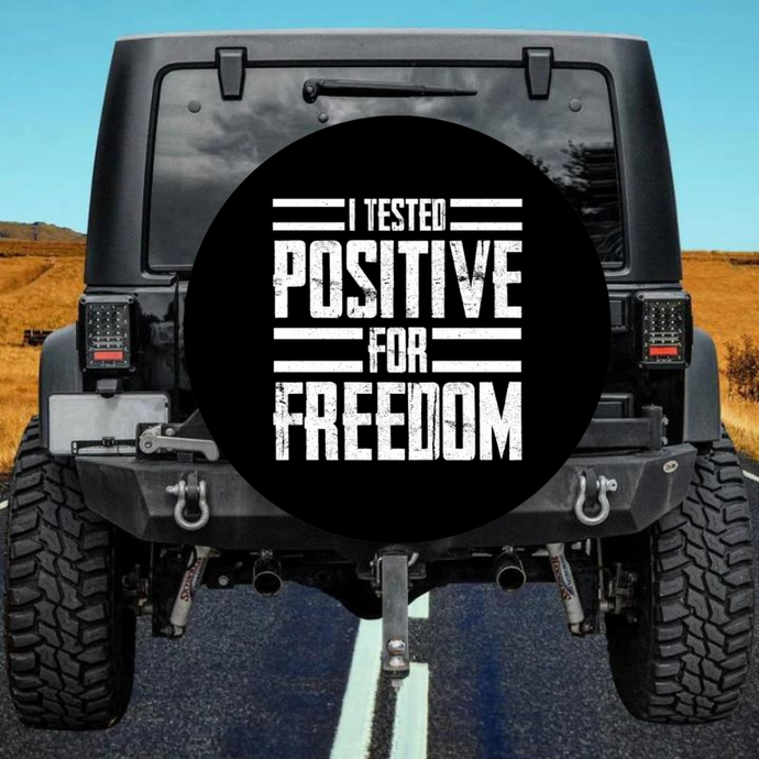 I TESTED POSITIVE FOR FREEDOM spare tire cover thickened leather universal