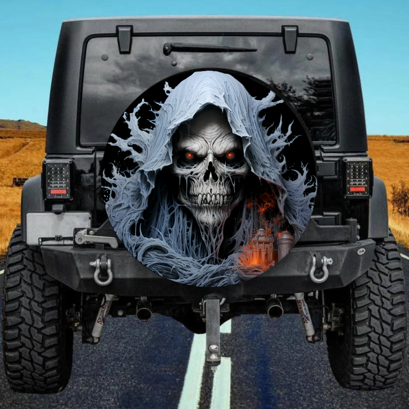 Load image into Gallery viewer, New skull design spare tire cover thickened leather universal - Skeleton Warrior Ⅳ
