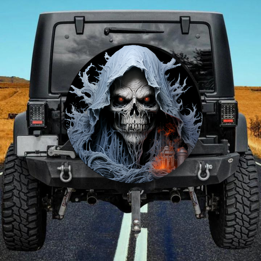 New skull design spare tire cover thickened leather universal - Skeleton Warrior Ⅳ