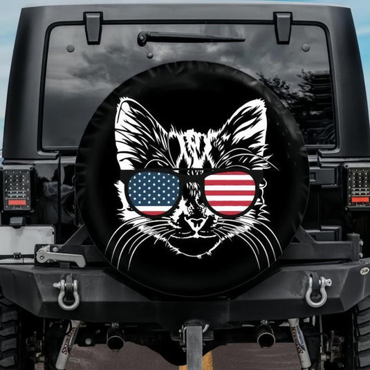 Cat in Sunglasses Spare Tire Cover