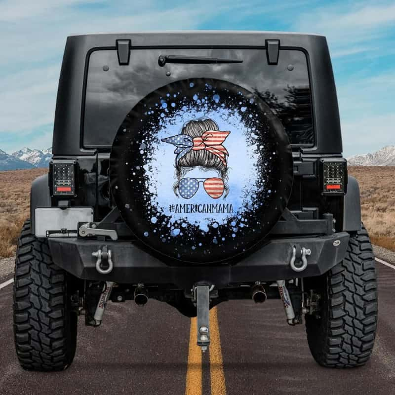 Load image into Gallery viewer, American Mama Skull Tire Cover
