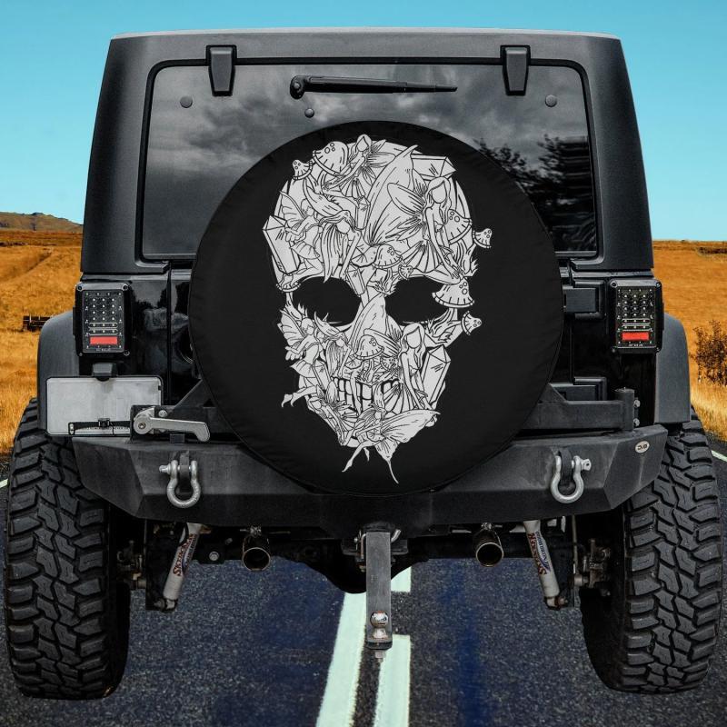 Load image into Gallery viewer, Fairycore Aesthetic Fairy Core Grunge Gothic Skull Fairies Spare Tire Cover Thickening Leather Universal
