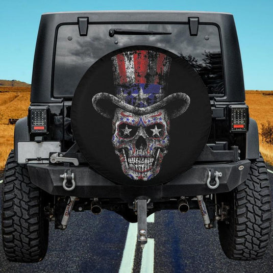 Skull American Sugar Spare Tire Cover Thickening Leather Universal