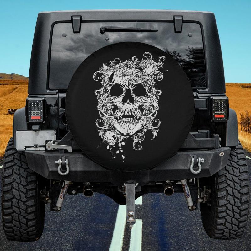 Load image into Gallery viewer, Skull Art Spare Tire Cover Thickening Leather Universal
