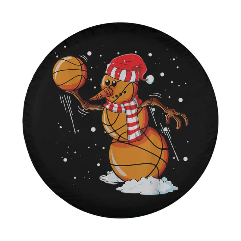 Load image into Gallery viewer, Christmas Basketball Snowman Spare Tire Cover Thickening Leather Universal
