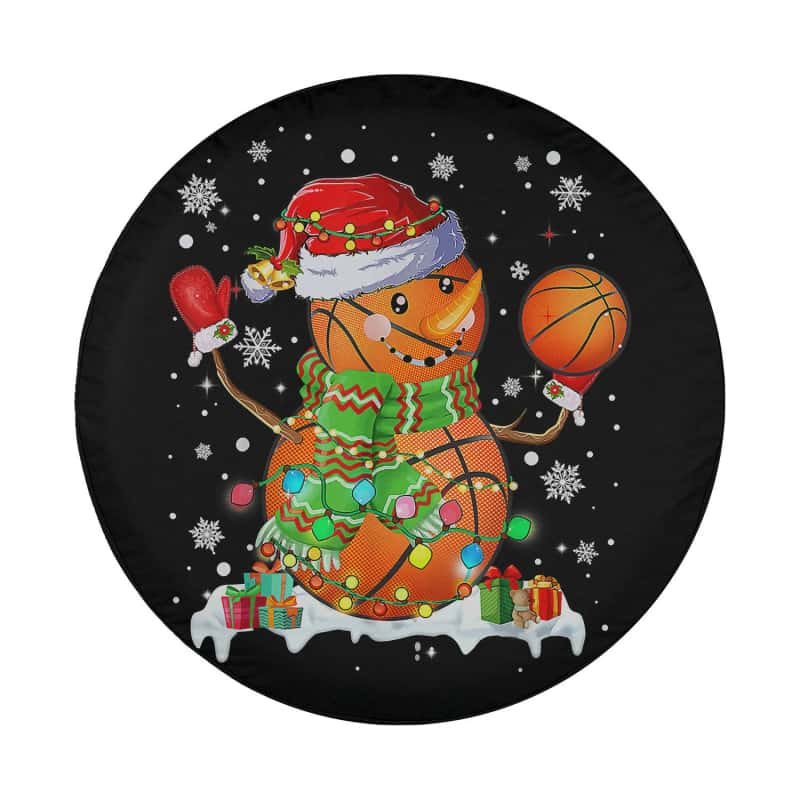 Load image into Gallery viewer, Christmas Basketball Snowman Santa Xmas Spare Tire Cover Thickening Leather Universal
