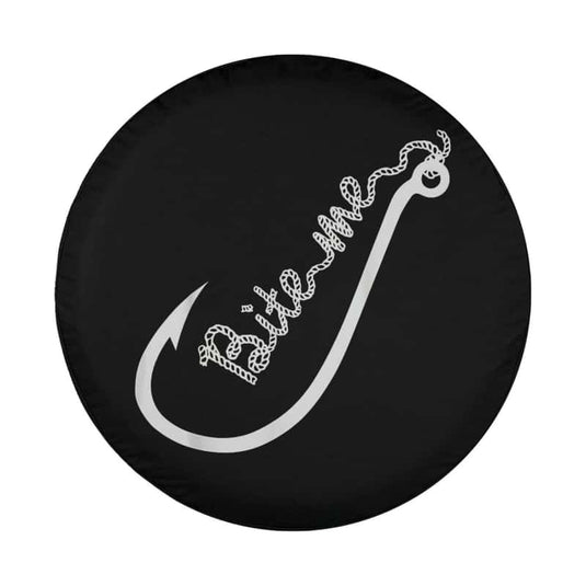 Bite Me Spare Tire Cover - Funny Angling Fishing Spare Tire Cover Thickening Leather Universal