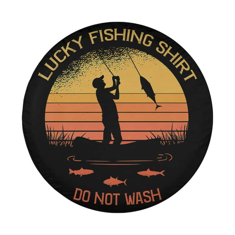 Load image into Gallery viewer, Fisherman, Lucky Fishing , Funny Gift Spare Tire Cover Thickening Leather Universal
