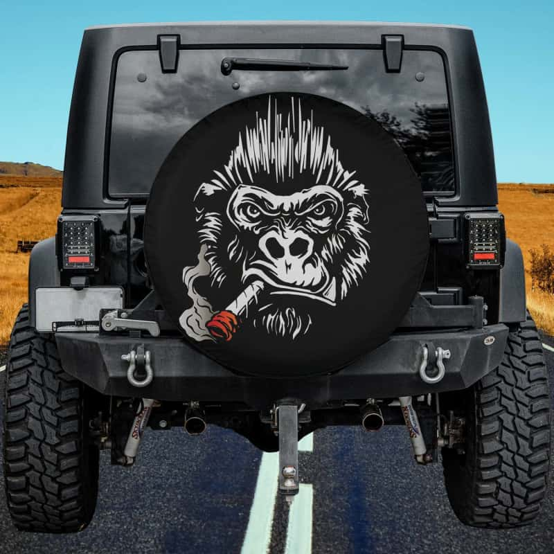 Load image into Gallery viewer, Men Manhood Chef Big Boss Gorilla with Cigarette Cool Spare Tire Cover Thickening Leather Universal
