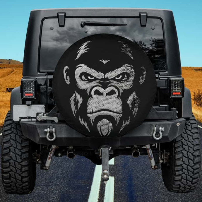 Gorilla Face Strong Animal Motivation Spare Tire Cover Thickening Leather Universal