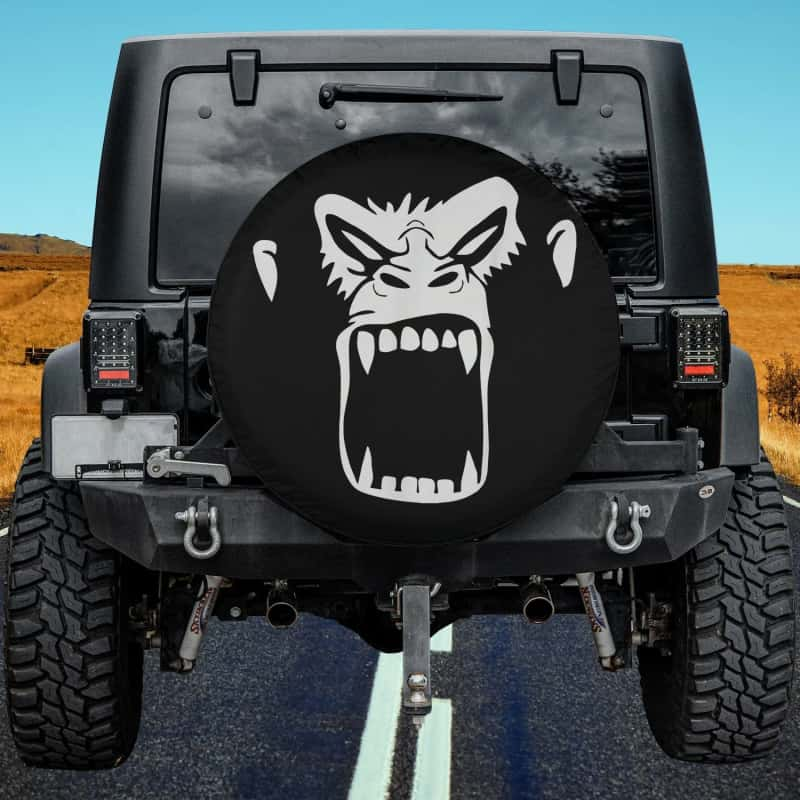 Load image into Gallery viewer, Gorilla King, Alpha, Funny Ape, Wildlife Spare Tire Cover Thickening Leather Universal
