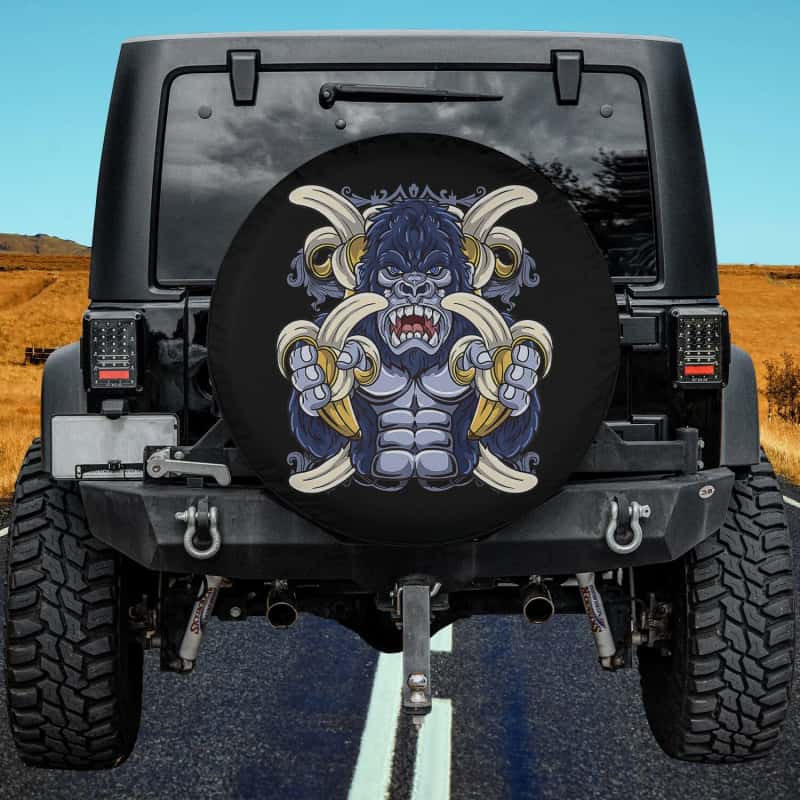 Load image into Gallery viewer, Angry Gorilla Monkey Spare Tire Cover Thickening Leather Universal
