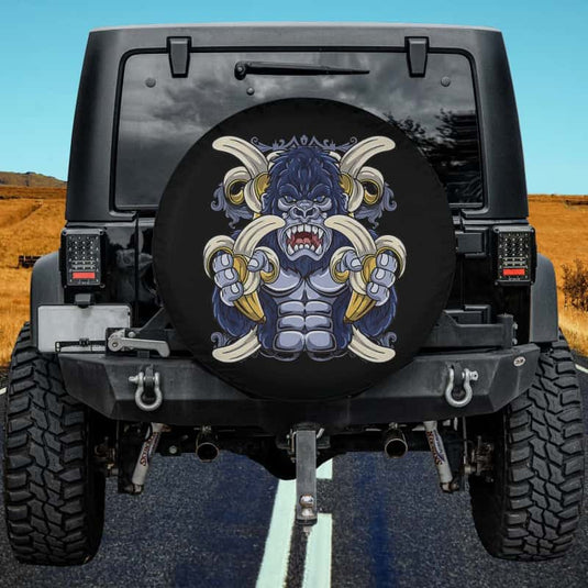 Angry Gorilla Monkey Spare Tire Cover Thickening Leather Universal