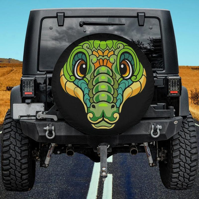 Funny Crocodile Alligator Lover Costume Halloween Spare Tire Cover Thickening Leather Universal