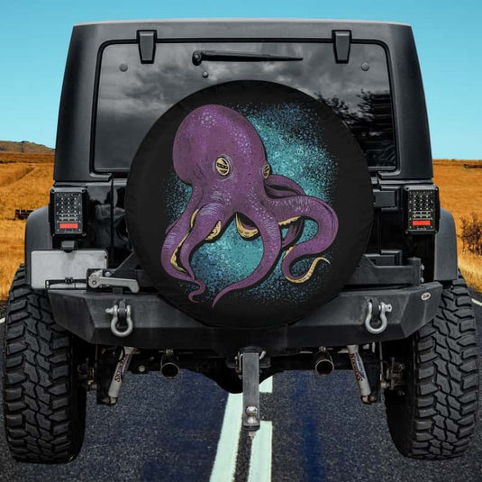 Kraken Octopus Sea Creature for Ocean Divers Spare Tire Cover Thickening Leather Universal