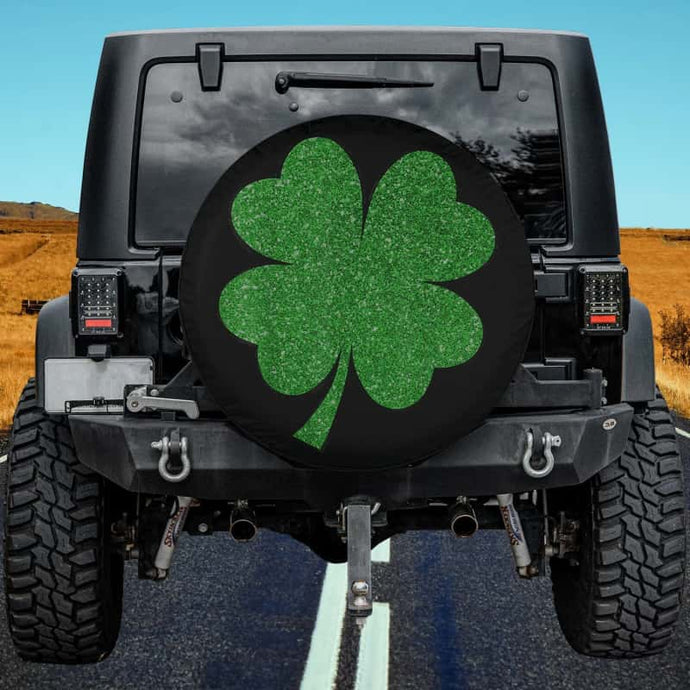 Happy Clover Patricks Day Irish Shamrock St Patty's Day Spare Tire Cover Thickening Leather Universal